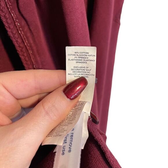 Lucky Brand- Women’s Maroon Emboridered Casual Blazer Boho Jacket, Size Large - Picture 8 of 9